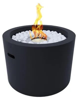 Produktbild von RODI Schwarzer runder Bioethanol-Kamin für den Innen- und Außenbereich, Durchmesser 47,5 cm