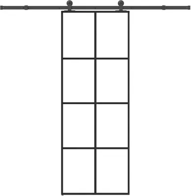 Obrázok produktu pre Posuvné dvere s kovaním 76x205 cm ESG sklo a hliník