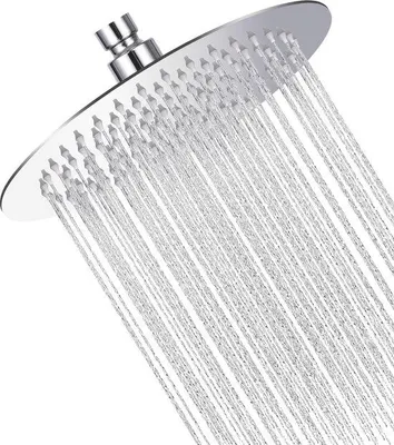 Obrázek produktu pro Sprchová hlavice z nerezové oceli, 10 palců, sprchová hlavice z nerezové oceli 304, sprchová hlavice, sprchová hlavice s 360° nastavitelným úhlem, sprchová hlavice s samočisticími tryskami
