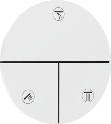 Produktbild von Fertigmontageset ShowerSelect Comfort S Absperrventil, UP mattweiß mattweiß
