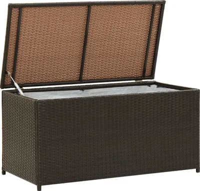 Obrázok produktu pre vidaXL Záhradný box Poly Rattan 100x50x50 cm hnedý - Záhradné boxy