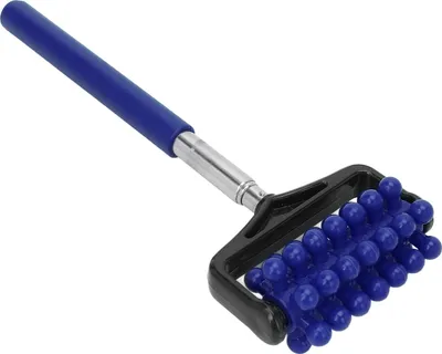 Obrázek produktu pro Teleskopický masér zad, flexibilní, odolný proti opotřebení, bezpečná úleva od bolesti, 360° rotační válečkový masér na ruce, hlavu (tmavě modrý)