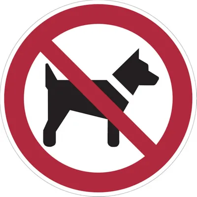 Produktbild von Dreifke® Aufkleber (Folie) "Mitführen von Hunden verboten", Ø20cm, Folie selb...