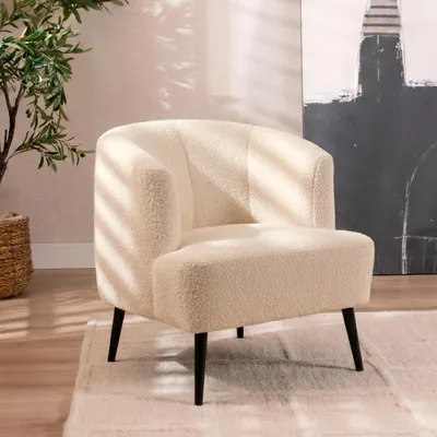 Produktbild von Bronx71 Bouclé Sessel Nora modern beige