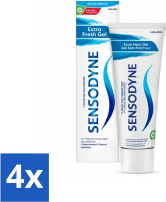 Zdjęcie produktu dla Sensodyne Pasta do zębów Extra Fresh Żel odświeżający 75 ml - Value pack - 4 szt