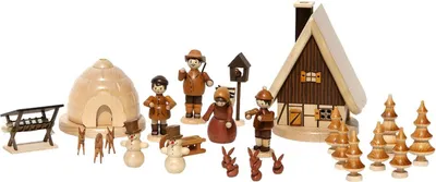 Produktbild von Weihnachtsfiguren Winterbestückung für Pyramide 715 HöhevomHaus 16cm NEU