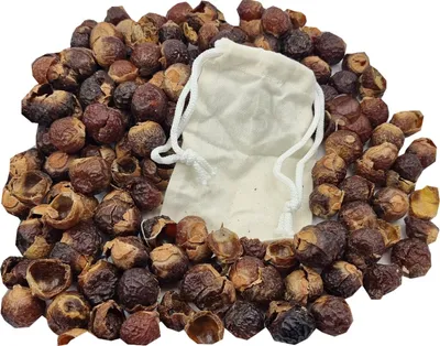 Produktbild von Indische Waschnuss-Schalen 1kg Soapnut inkl. Stoffbeutel Waschnüsse