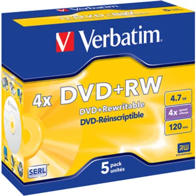 Produktbild von Verbatim Dvd+rw 4.7GB DVD+RW, 4,7 GB, 120 min