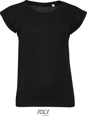 Immagine prodotto di SOLs 01406 | Maglietta donna a girocollo Melba - Colore: Nero profondo - Taglia: M
