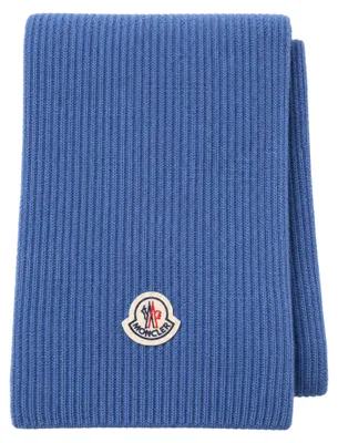 Immagine prodotto di Sciarpa Moncler in cashmere, colore blu, unisex