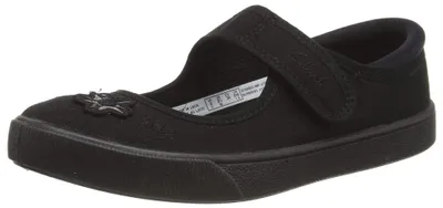 Produktbild von Clarks Mädchen Heathseagtxk Dark Geschlossene Ballerinas, Black Fabric, 33.5 EU