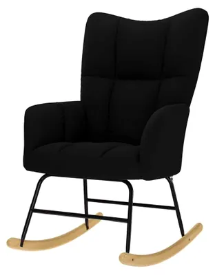 Produktbild von Schaukelstuhl Bequeme Relax-Sitzgelegenheit für das Wohnzimmer - Schwarz
