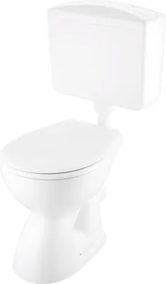 Produktbild von Cersanit Stand-WC Set KASKADA Tiefspüler mit Spülrand weiß glänzend mit WC-Sitz und Spülkasten CCKZ1012561975