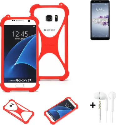 Produktbild von Handy-hülle + Kopfhörer kompatibel mit ZTE Blade A3 Prime Schutz-hülle Bumper Silikon Schutz Hülle Cover Case Silikoncase Silikonbumper TPU