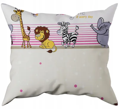 Produktbild von Nyks Kinder Kissenbezug 50x50 100% Baumwolle Tiere
