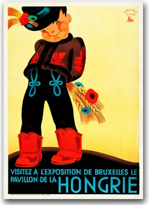Produktbild von Poster - Canvas - Leinwand - 59,4 cm x 84,1 cm - Fotoposter - Leinwandkunst - Ausstellung Ungarn