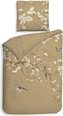 Produktbild von Heckett and Lane Asahi Bettwäsche 135 Beige Bettwäsche 1 x Bettbezug 135x200 + 1 x Kopfkissenbezug 80x80 Beige Flora natur