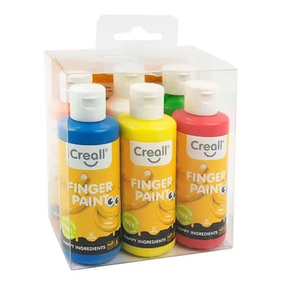 Image de Peinture au doigt Creall sans conservateur, 6x80ml