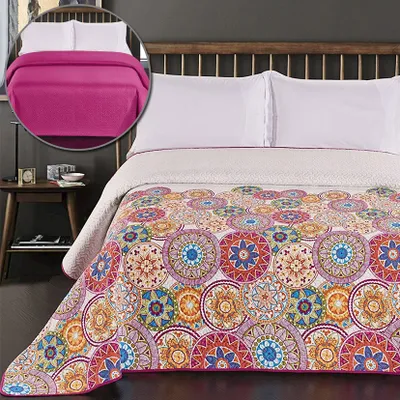 Produktbild von Bettüberwurf Colors - Luxus Tagesdecke mit Wendedesign, Größe:200 x 220 cm, Dessin:Bibi