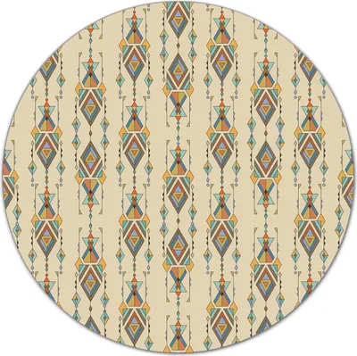 Produktbild von Glas-Herdabdeckplatte Glaskeramikkochfeld-Abdeckung Schneideplatten - 40 cm - Aztekisches Muster