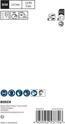 Productafbeelding van EXPERT Houtbewerking, zaagblad voor reciprozaag, geschikt voor hardhout, dubbelzijdig, type T308BFP, 5-delig.