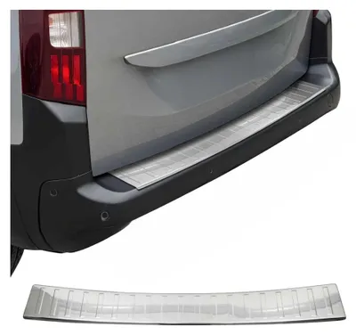 Image de Protection Seuil de Pare-chocs Arriére pour Peugeot Rifter 2018-2026 Acier Inox