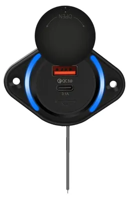 Productafbeelding van Autolader, snellaadtechnologie, dubbele USB-poorten, 3.1A QC3.0