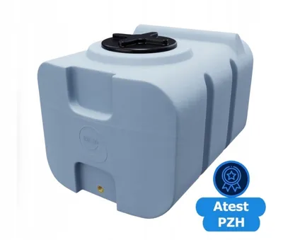 Zdjęcie produktu dla Plastikowy zbiornik 100l szary na wodę deszczówkę, do rolnictwa 70x49x44.