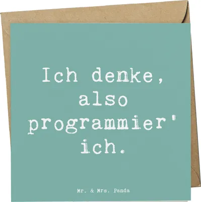 Produktbild von Mr. & Mrs. Panda doppelkarte Spruch Denker Softwareentwickler - Meeresbrise - Geschenk, Softwareentwicklung, Computersysteme, Geschenke für Berufstätige, Kreativität