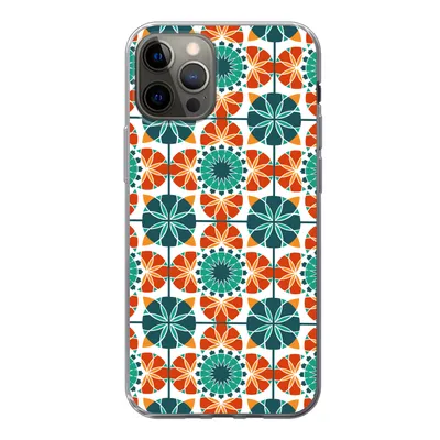 Produktbild von MuchoWow® Handyhülle Schutzhülle Hülle für iPhone 12 Pro Ein symmetrisches Muster aus dem marokkanischen Mosaik Silikon Softcase Handy Hülle - Abdeckung