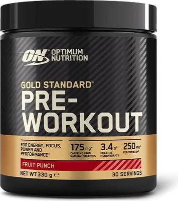 Image de PreWorkout - Optimum Nutrition - PRE-WORKOUT GOLD STANDARD (330gr) - Saveur Fruit Punch