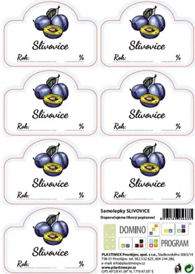 Immagine prodotto di etichette SLIVOVICE 7pz, adesivi_EXTPLASTIMEX