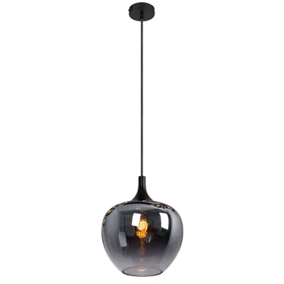 Produktbild von Pendelleuchte, Metall, Rauchglas, schwarz, H 120 cm