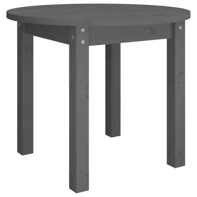 Zdjęcie produktu dla vidaXL Stolik kawowy szary Ø 55x45 cm lite drewno sosnowe