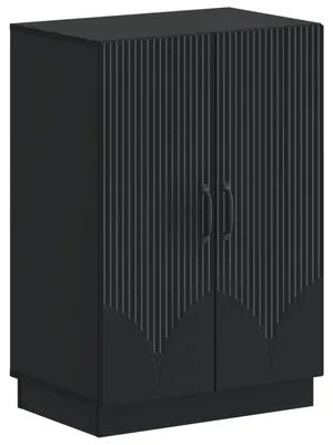 Immagine prodotto di vidaXL Armadio per scarpe HOORN, 59,5 x 39,5 x 87 cm, materiale composito in legno, colore nero