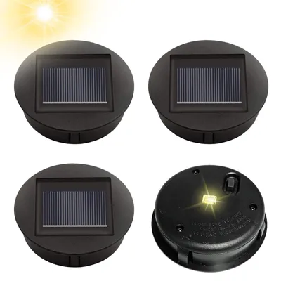 Solarlampen-Ersatzteile, 4 Stück, 8 cm, wasserdicht