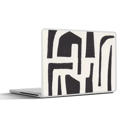 Produktbild von MuchoWow® Laptop Aufkleber Sticker Cover Formen - Abstrakt - Pastell - Schwarz 32.5x23.5 cm - Sticker für Laptop - Selbstklebend