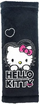 Produktbild von Sicherheitsgurtabdeckung 19x8cm, Hello Kitty, schwarz