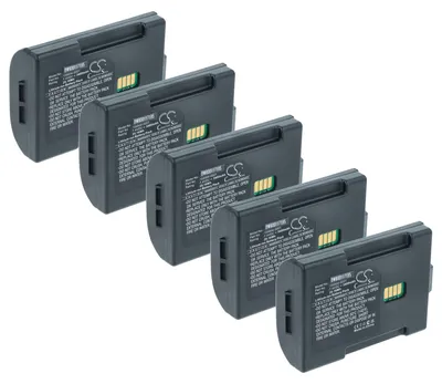 Produktbild von vhbw 5x Akku Ersatz für LXE MX7A380BATT für Barcodescanner POS (3400 mAh, 7,4 V, Li-Ion)