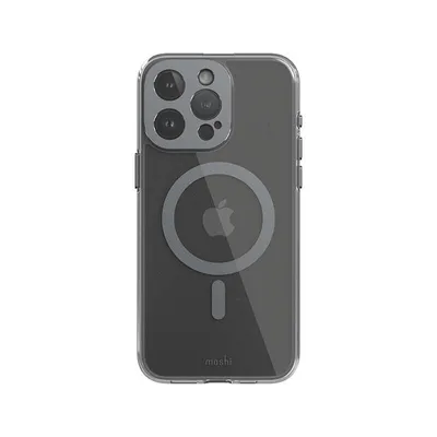 Produktbild von Moshi, MagSafe Hülle iPhone 15 Pro Max iGlaze mit Kamera-Schutz, Grau