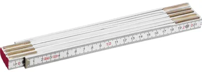 Produktbild von Zollstock / Gliedermaßstab / 2m / aus Holz / Farbe: weiß