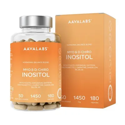 Produktbild von Aavalabs Myo Inositol & D-Chiro | Hormonbalance Frauen | 180 Kapseln