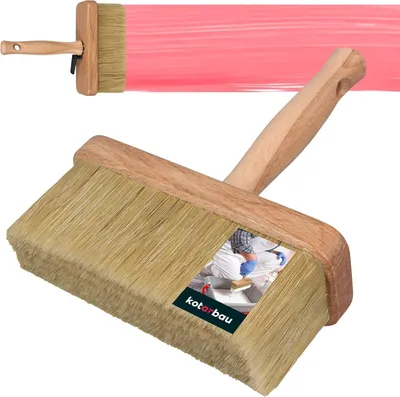 Produktbild von KOTARBAU® Farbpinsel für Maler Holzgriff 170 mm 1 St. Flachpinsel Beizen Lasur Farben Malerpinsel Streichen Lack Acrylfarben Reißfeste Borsten Auswaschbar