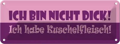 Produktbild von vianmo Blechschild 10x27 cm Ich habe Kuschelfleisch Dekoration Spruch Zitat
