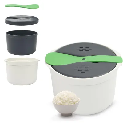 Imagen del producto de Olla de vapor con magnetrón de 2 litros para arroz y verduras