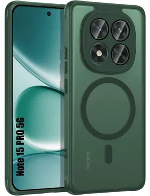 Image de Coque pour Xiaomi Redmi Note 15 Pro 5G, avec Cercle Magnétique Protection Caméra - Vert Nuit