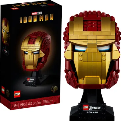 Produktbild von LEGO 76165 Super Heroes Marvel Iron Mans Helm, Bauset, Sammlerobjekt für Erwachsene, Geschenkidee