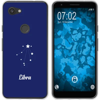 Produktbild von PhoneNatic Case kompatibel mit Google Pixel 3a XL Silikon-Hülle SternzeichenLibra M9