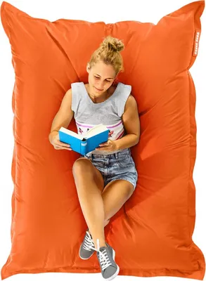 Produktbild von Green Bean® Sitzsack "Square" XXL 140x180cm mit 380 Liter EPS Perlen - Riesensitzsack für Kinder & Erwachsene - Orange