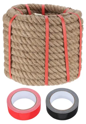 Jute-Tau 2,2 cm x 18 m, natürlich, gedreht, mit 2 Bändern